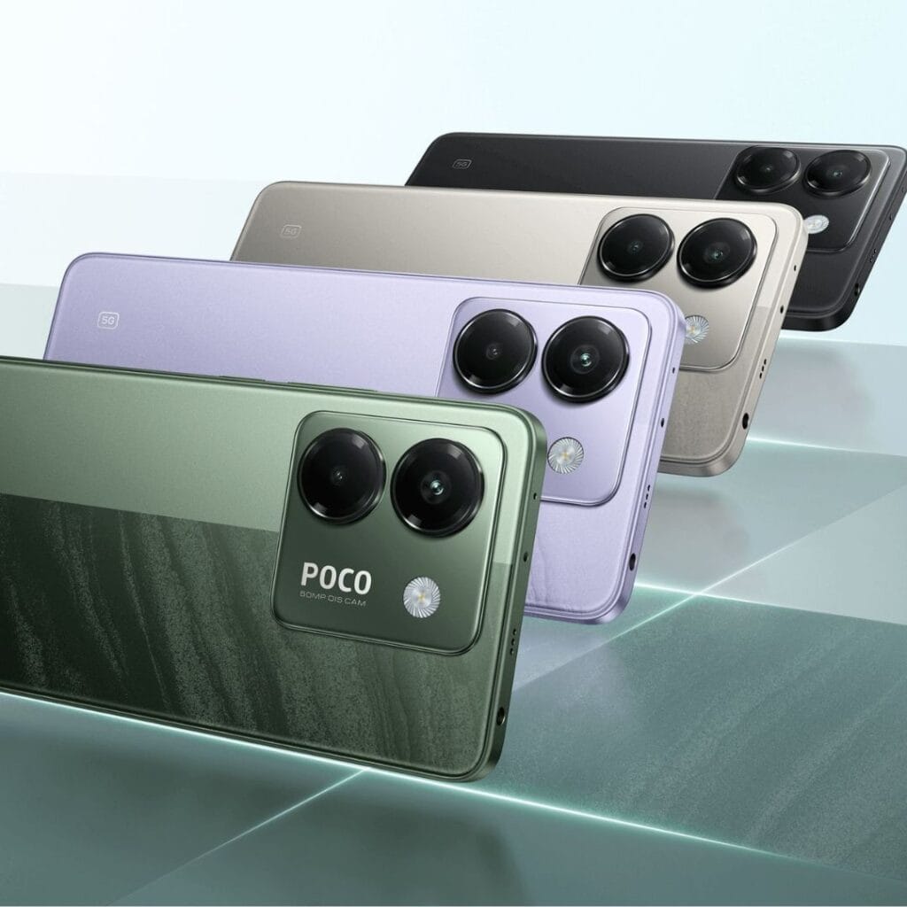 Best Phone Under 10000 Thousand – Poco M6 Plus 5G back design in all color variants