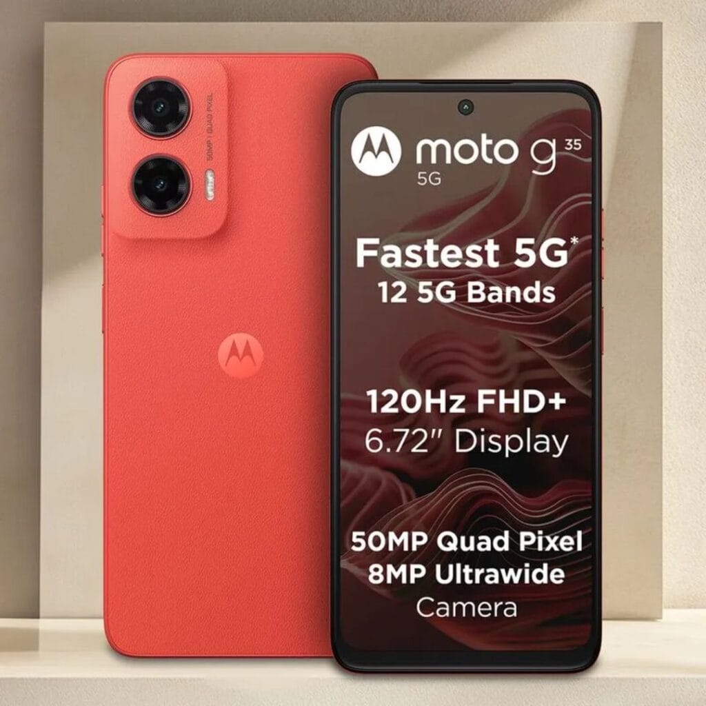 Best Phone Under 10000 Thousand – Moto G35 5G official image with display and camera features