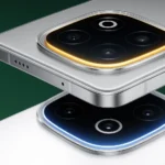 Close-up view of iQOO 15 Pro quad-camera module with glowing ring design