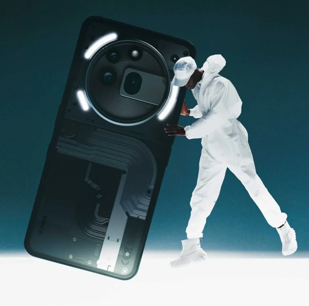 Nothing Phone 3 Pro official image showcasing futuristic design and advanced camera module.