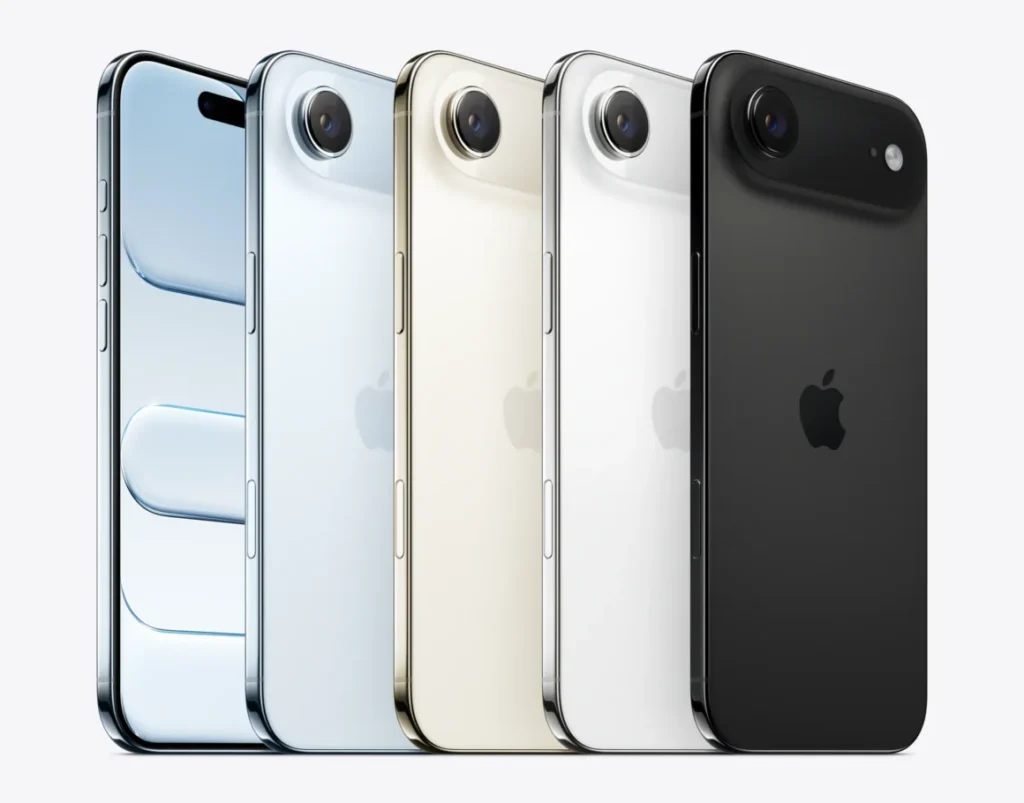 iPhone Air lineup in multiple colors with sleek design – official Apple image
