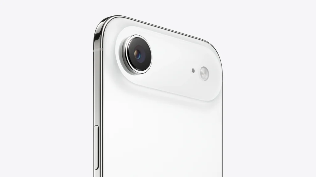 iPhone Air single rear 48MP camera close-up – official Apple image
