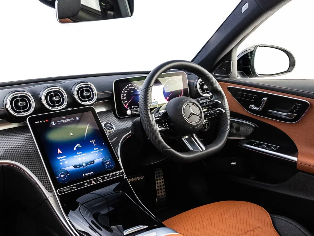 Mercedes-Benz C-Class 2025 luxury interior with digital dashboard and touchscreen display