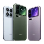 Xiaomi 17 Pro Max official render showcasing the large 50MP triple-camera module with 5x periscope zoom and a secondary dynamic rear display, highlighting its flagship design and key features.