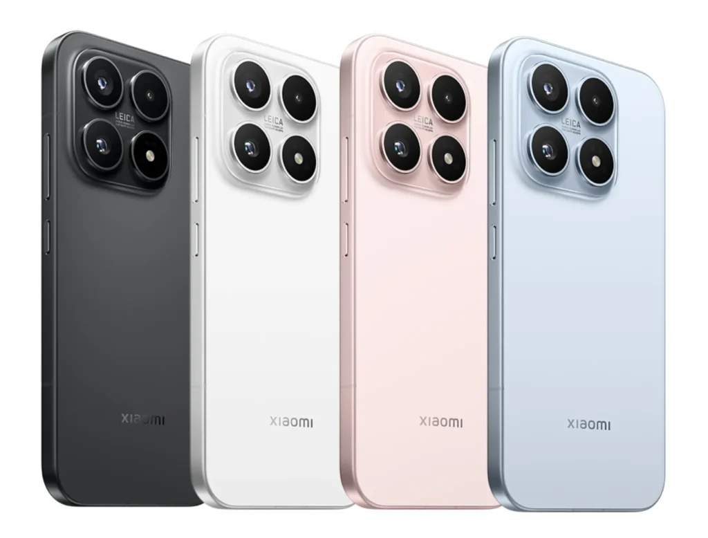 Xiaomi 17 Pro Max smartphone with dual screen, showing the Leica triple camera system and the 'Magic Back Screen' or 'Dynamic Back Display' at the rear.