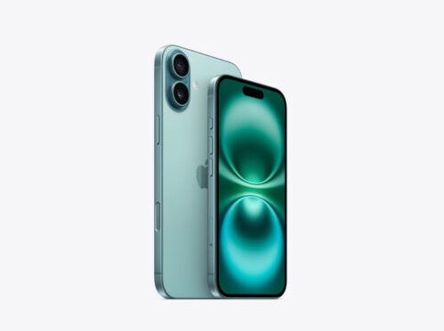 A mint green iPhone 16 showcasing its front and back on a plain white background, symbolizing the discussion around its 2025 price drop.