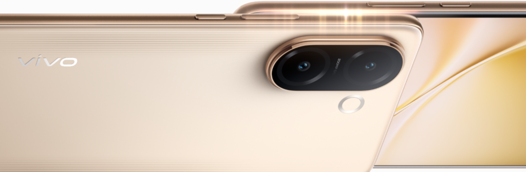 Vivo V60e 5G in Elite Purple/Noble Gold color with quad-curved display and 200MP dual rear camera, detailing the price, full specifications, features, and review for India (2025).