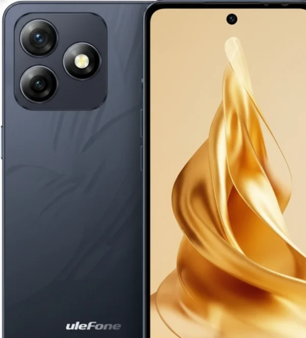 Best 108 MP Camera Phones Under ₹12,000 in India (2025) - Image of a Ulefone smartphone in dark blue, showing its triple-camera setup on the back and a vibrant display on the front.