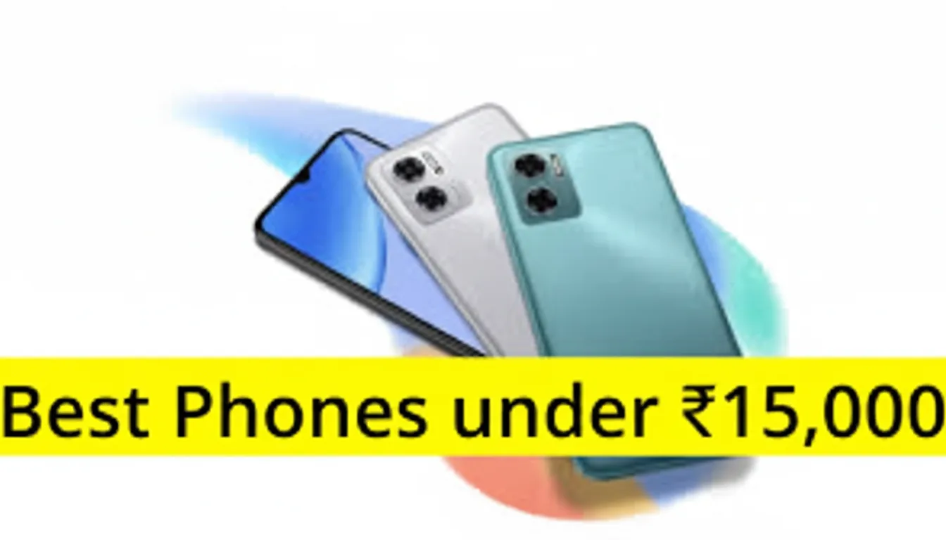 A sleek black smartphone lying on a student's desk next to a laptop, textbook, and coffee cup, illustrating the ideal environment for using the Best Mobile Phones for Study Purpose Under 15000.