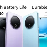 Vivo Y500 Pro 5G Price in India Launch Date Vivo Y500 Pro 5G in black, purple, and blue, highlighting 8200mAh battery life and durable powerful features.