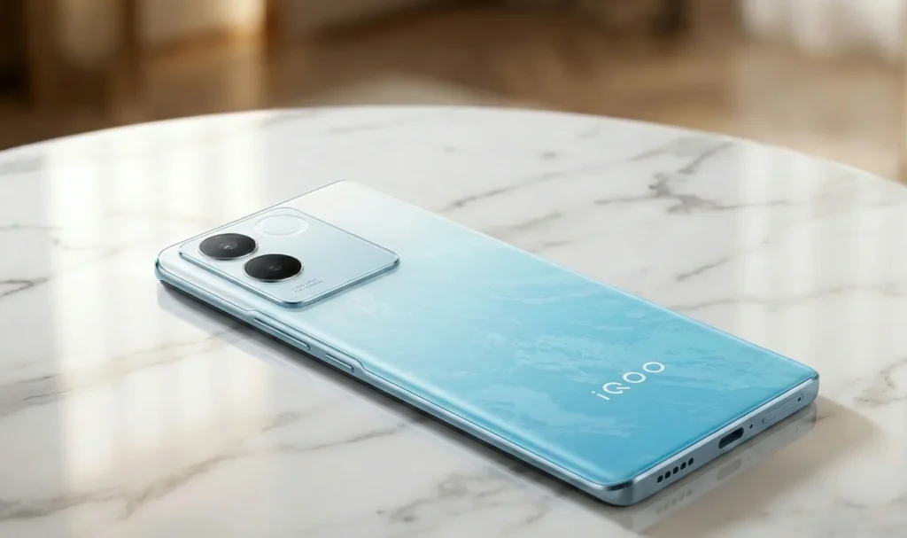 Best Phone for Students in 2026 with slim iQOO smartphone design and dual rear camera