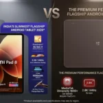 OnePlus Pad 4 vs Xiaomi Pad 8 full comparison image showing specs and features