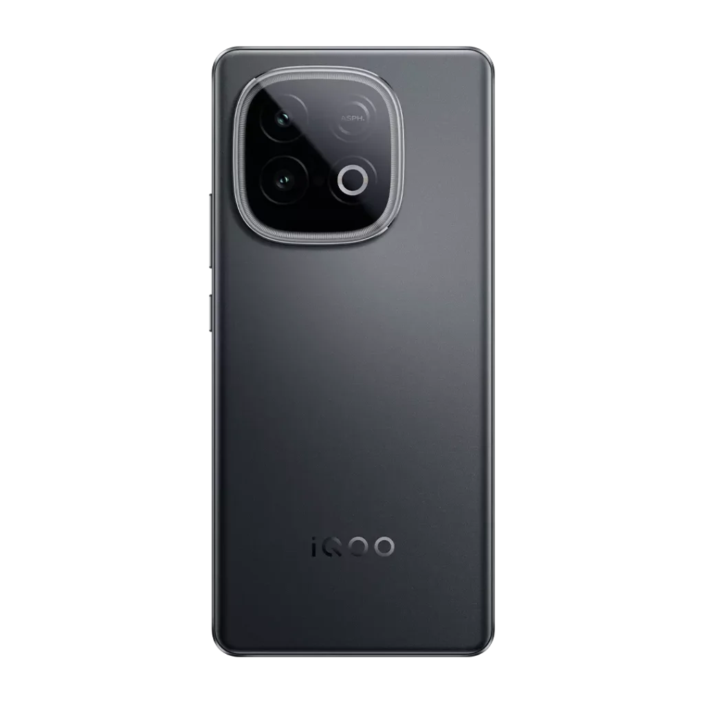 Iqoo Neo 10 Asphalt Black rear design with matte finish and dual camera module