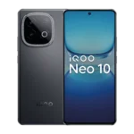 Iqoo Neo 10 Asphalt Black Review smartphone showing front display and rear camera design