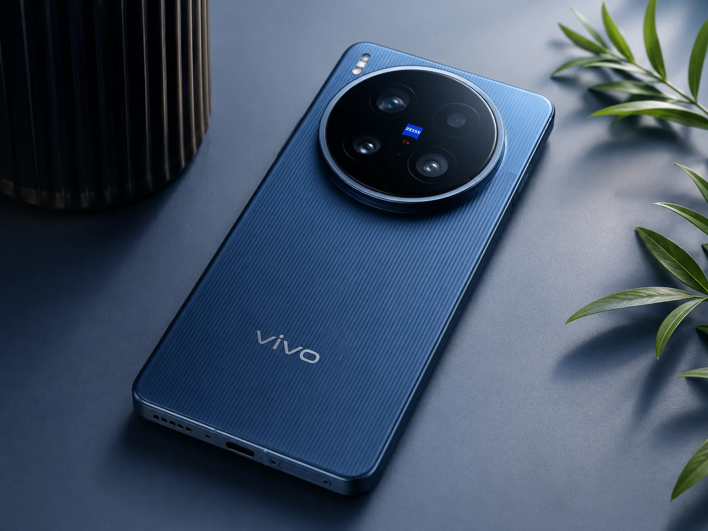 Vivo X300 Ultra dark blue Zeiss quad camera — best camera 5G AMOLED phone 2026
